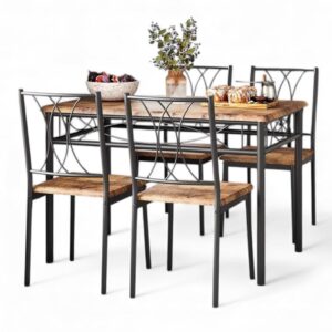 Conjunto de Mesa de Jantar Amyove com 4 cadeiras